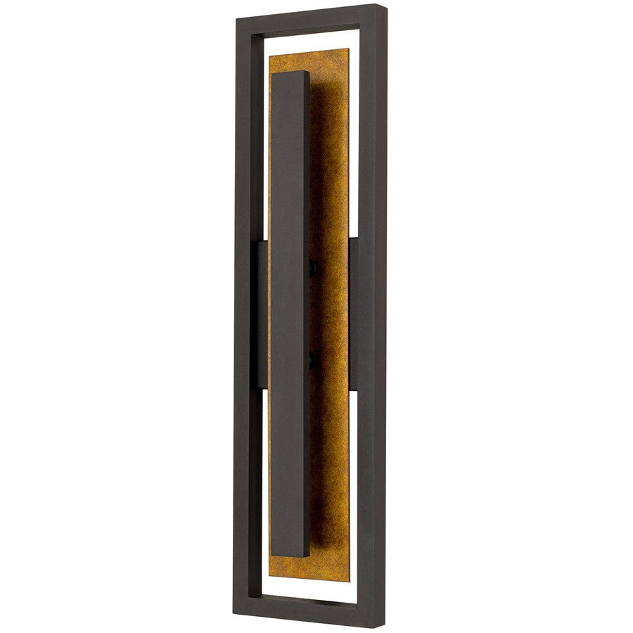Alteck Panels 26" LED Outdoor Wall Sconce, Dark Bronze - AW0100-3CCT-W-DB