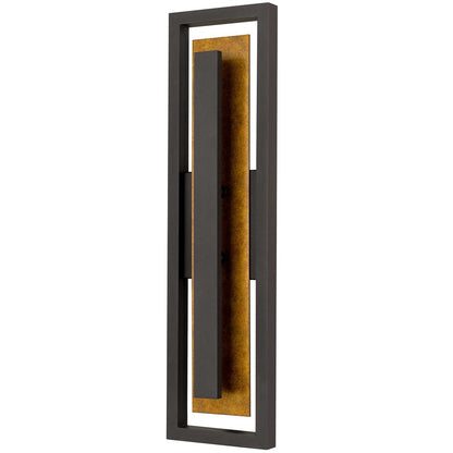 Alteck Panels 26" LED Outdoor Wall Sconce, Dark Bronze - AW0100-3CCT-W-DB