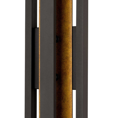 Alteck Panels 26in LED Outdoor Wall Sconce | Contemporary Dark Bronze and Sand Blast Glass | Entryway & Patio | Model AW0100-3CCT-W-DB