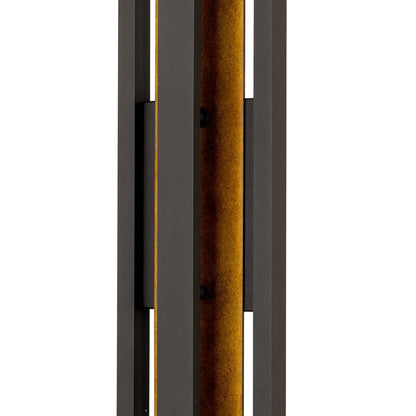 Alteck Panels 32in LED Outdoor Wall Sconce | Contemporary Dark Bronze and Sand Blast Glass | Entryway & Patio | Model AW0101-3CCT-W-DB