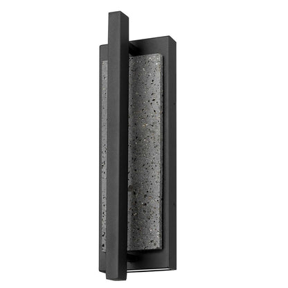 Alteck Dakota 16" LED Outdoor Wall Sconce, Sand Black - AW0102-3CCT-W-BK