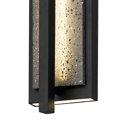 Alteck Dakota 24" LED Outdoor Wall Sconce, Sand Black