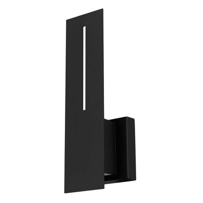 Alteck Slot 15" LED Outdoor Sconce, Black/Sand, Sand Black - AW0109-3CCT-W-BK