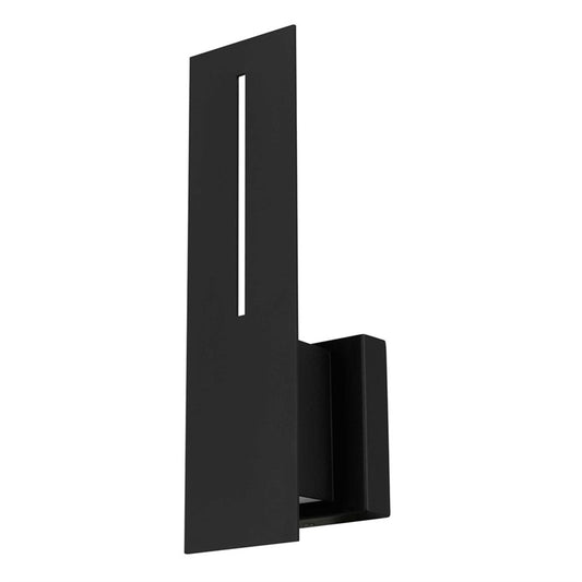 Alteck Slot 15in LED Outdoor Sconce | Contemporary Sand Black Aluminum | Entryway & Covered Patio | 5 x 15 in | Model AW0109-3CCT-W-BK