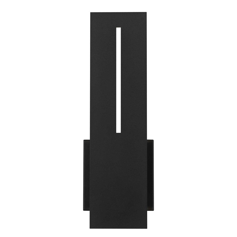 Alteck Slot 15" LED Outdoor Sconce, Black/Sand, Sand Black