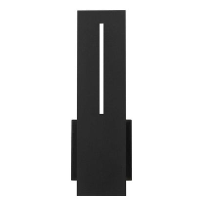 Alteck Slot 15in LED Outdoor Sconce | Contemporary Sand Black Aluminum | Entryway & Covered Patio | 5 x 15 in | Model AW0109-3CCT-W-BK