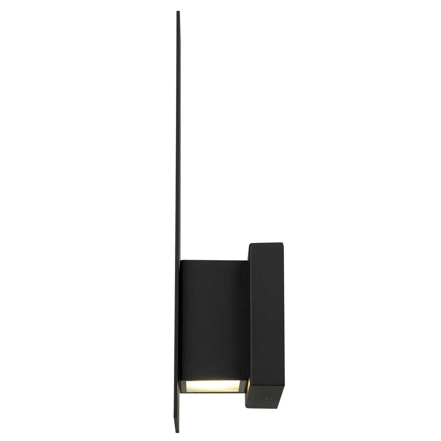 Alteck Slot 15in LED Outdoor Sconce | Contemporary Sand Black Aluminum | Entryway & Covered Patio | 5 x 15 in | Model AW0109-3CCT-W-BK