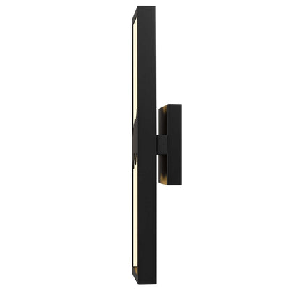Alteck Sunrize 22" LED Outdoor Wall Sconce, Sand Black