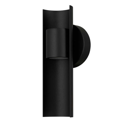 Alteck Hugo 11.5" LED Outdoor Wall Sconce, Sand Black - AW0113-3CCT-W-BK