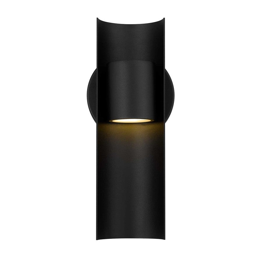 Alteck Hugo 11.5" LED Outdoor Wall Sconce, Sand Black