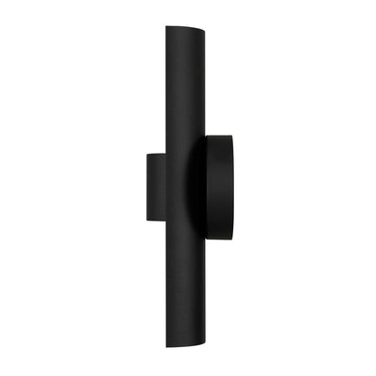 Alteck Hugo 14" LED Outdoor Sconce, Black/Sand, Sand Black