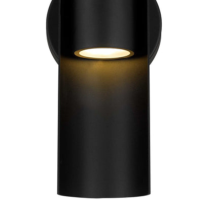 Alteck Hugo 14" LED Outdoor Sconce, Black/Sand, Sand Black
