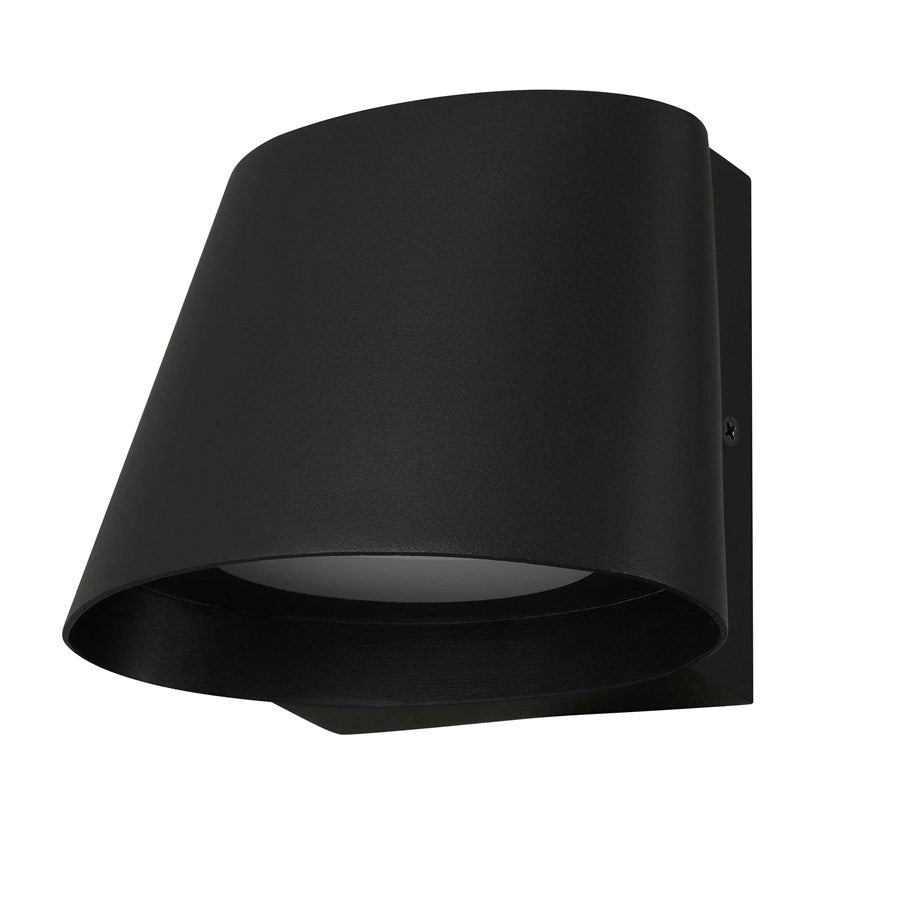 Alteck Grace 6.5" LED Outdoor Wall Sconce, Sand Black - AW0115-3CCT-W-BK
