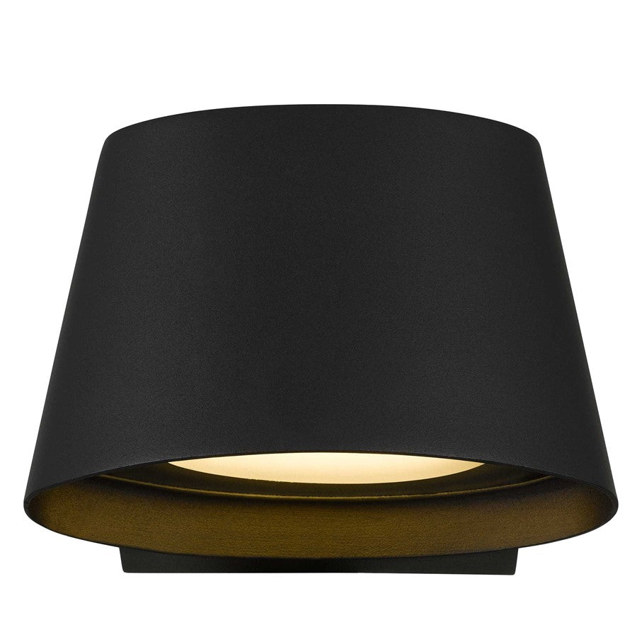 Alteck Grace 6.5" LED Outdoor Wall Sconce, Sand Black
