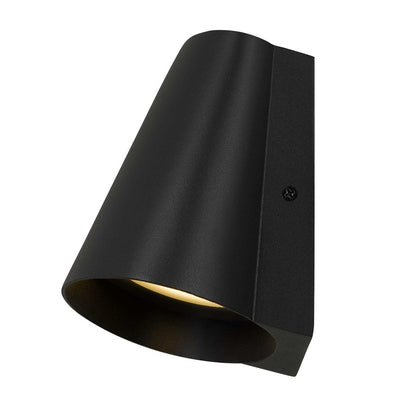Alteck Grace 6.5" LED Outdoor Wall Sconce, Sand Black