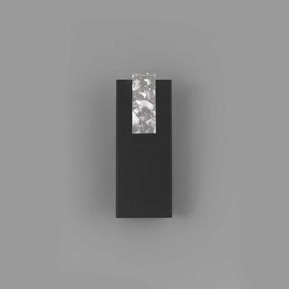 Alteck Mille 12in 1-Light LED Outdoor Wall Sconce | Contemporary Sand Black Aluminum and Cloudy Glass | Entryway & Patio | Model AW0116-3CCT-W-BK