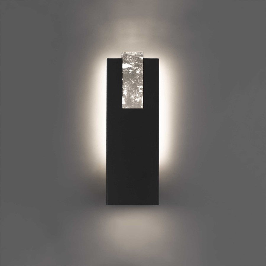 Alteck Mille 18" LED Outdoor Wall Sconce, Sand Black