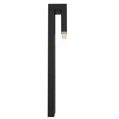 Alteck Lagos 24in LED Outdoor Sconce | Contemporary Sand Black Aluminum with Clear Crystal | Entryway & Covered Patio | Model AW0118-3CCT-W-BK