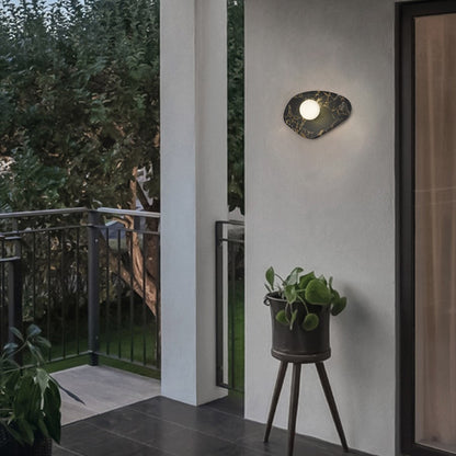 Alteck Tenere 12" LED Outdoor Wall Sconce, Sand Black/Black