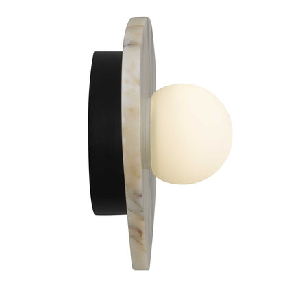 Alteck Tenere 12" LED Outdoor Wall Sconce, Sand Black/White