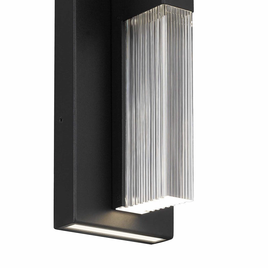 Alteck Arles 18" LED Outdoor Wall Sconce, Sand Black