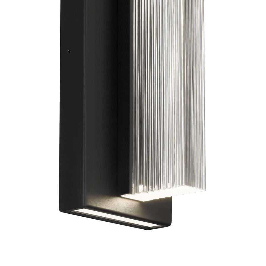 Alteck Arles 25" LED Outdoor Wall Sconce, Sand Black