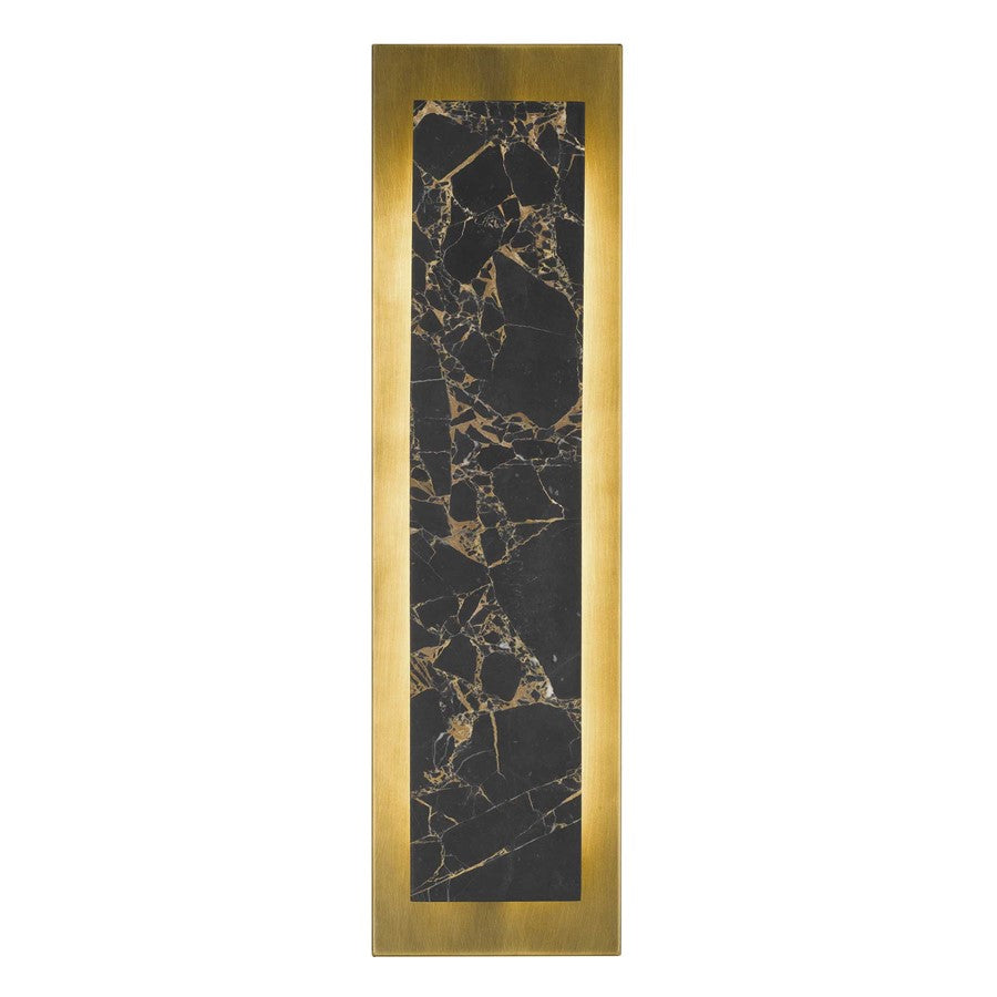 Alteck Zoey 24in 1-Light Outdoor Wall Sconce | Contemporary Painted Antique Brass Aluminum and Silk Screen Glass | Entryway | Model AW0124-3CCT-W-PAB