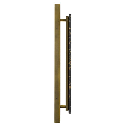 Alteck Zoey 24in 1-Light Outdoor Wall Sconce | Contemporary Painted Antique Brass Aluminum and Silk Screen Glass | Entryway | Model AW0124-3CCT-W-PAB