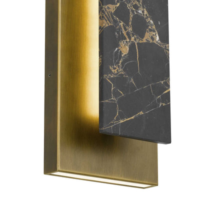 Alteck Zoey 24in 1-Light Outdoor Wall Sconce | Contemporary Painted Antique Brass Aluminum and Silk Screen Glass | Entryway | Model AW0124-3CCT-W-PAB