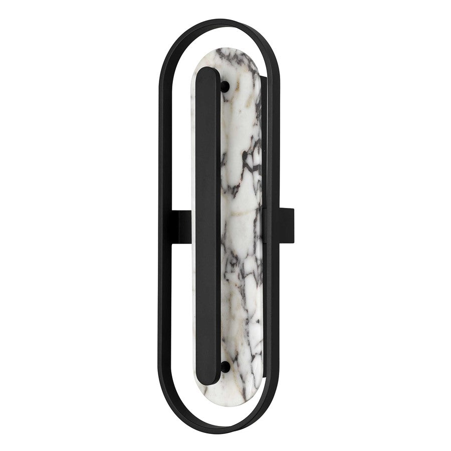 Alteck Roundabout 28" LED Outdoor Wall Sconce, Sand Black - AW0126-3CCT-W-BK