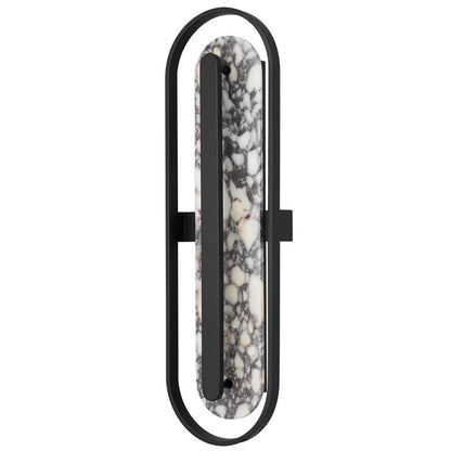Alteck Roundabout 36in 1-Light Outdoor Wall Sconce | Contemporary Sand Black Aluminum and Silk Screen Glass | Entryway | Model AW0127-3CCT-W-BK