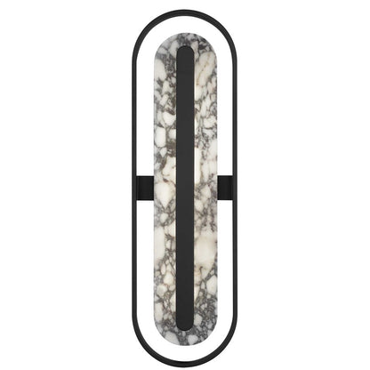 Alteck Roundabout 36in 1-Light Outdoor Wall Sconce | Contemporary Sand Black Aluminum and Silk Screen Glass | Entryway | Model AW0127-3CCT-W-BK