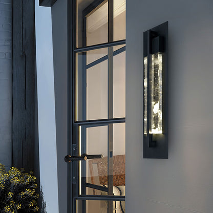 Alteck Rivera 26" LED Outdoor Wall Sconce, Sand Black