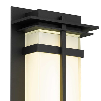 Alteck Frank 13.5" LED Outdoor Wall Sconce, Sand Black