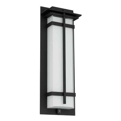 Alteck Frank 18" LED Outdoor Wall Sconce, Sand Black - AW0137-3CCT-W-BK