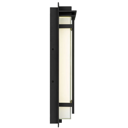 Alteck Frank 18" LED Outdoor Wall Sconce, Sand Black
