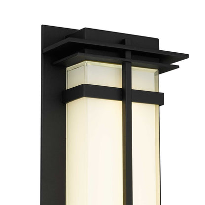 Alteck Frank 18" LED Outdoor Wall Sconce, Sand Black