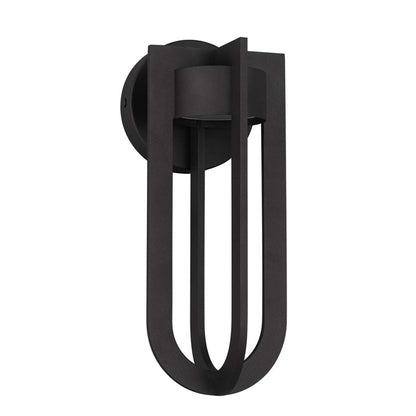 Alteck Furo 12in 1-Light LED Outdoor Sconce | Contemporary Dark Bronze and Sand Blast Glass | Covered Patio & Entryway | Model AW0138-3CCT-W-DB