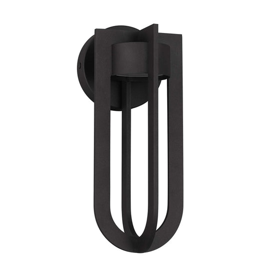 Alteck Furo 12in 1-Light LED Outdoor Sconce | Contemporary Dark Bronze and Sand Blast Glass | Covered Patio & Entryway | Model AW0138-3CCT-W-DB