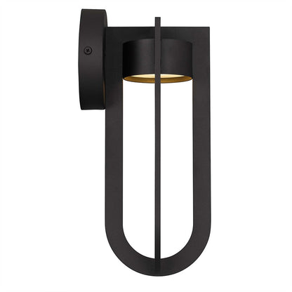 Alteck Furo 12in 1-Light LED Outdoor Sconce | Contemporary Dark Bronze and Sand Blast Glass | Covered Patio & Entryway | Model AW0138-3CCT-W-DB