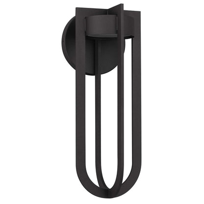 Alteck Furo 16.38in 1-Light LED Outdoor Sconce | Contemporary Dark Bronze Aluminum and Sand Blast Glass | Entryway & Patio | Model AW0139-3CCT-W-DB