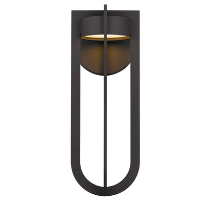 Alteck Furo 16.38in 1-Light LED Outdoor Sconce | Contemporary Dark Bronze Aluminum and Sand Blast Glass | Entryway & Patio | Model AW0139-3CCT-W-DB