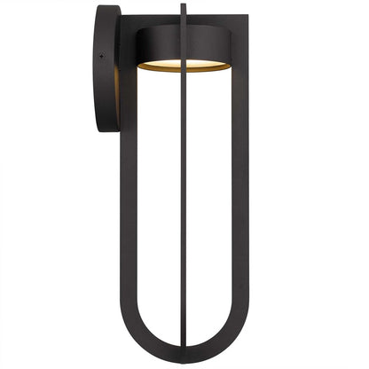 Alteck Furo 16.38in 1-Light LED Outdoor Sconce | Contemporary Dark Bronze Aluminum and Sand Blast Glass | Entryway & Patio | Model AW0139-3CCT-W-DB