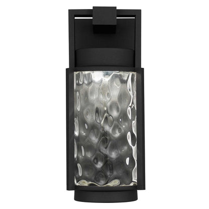 Alteck Winston 12" LED Outdoor Wall Sconce, Sand Black