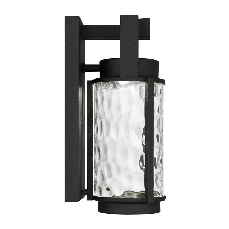 Alteck Winston 12" LED Outdoor Wall Sconce, Sand Black