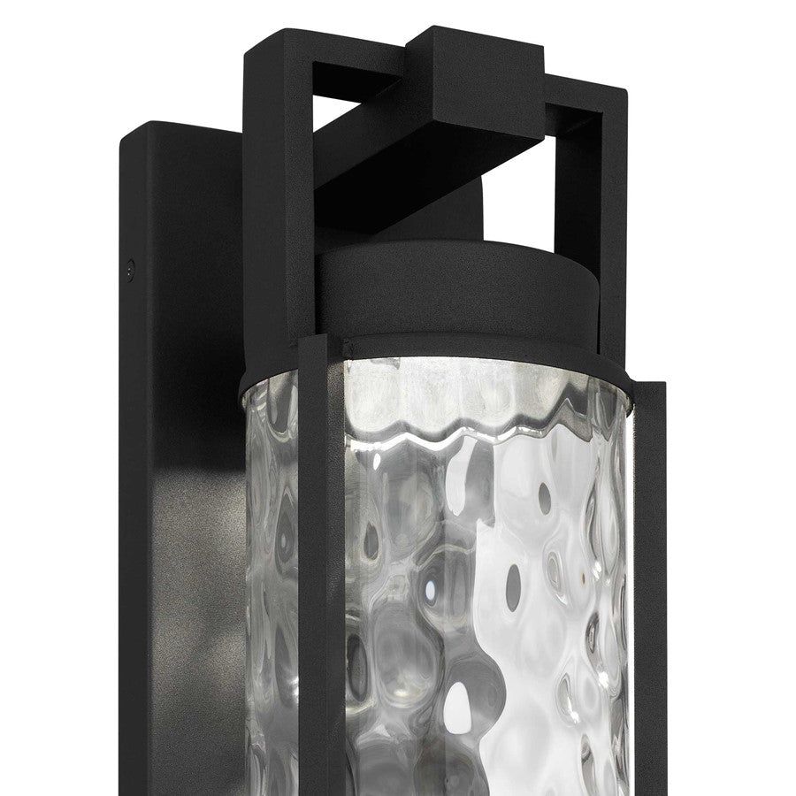 Alteck Winston 12" LED Outdoor Wall Sconce, Sand Black