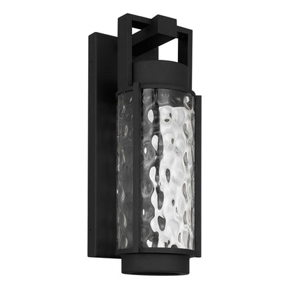 Alteck Winston 16.5" LED Outdoor Sconce, Black/Clear, Black - AW0141-3CCT-W-BK