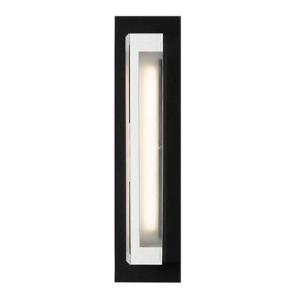 Alteck Avani 14.5" LED Outdoor Sconce, Black/Clear, Black