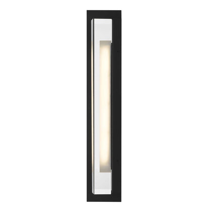 Alteck Avani 20in 1-Light Outdoor Wall Sconce | Contemporary Sand Black and Clear Acrylic | Entryway & Patio | Model AW0144-3CCT-W-BK