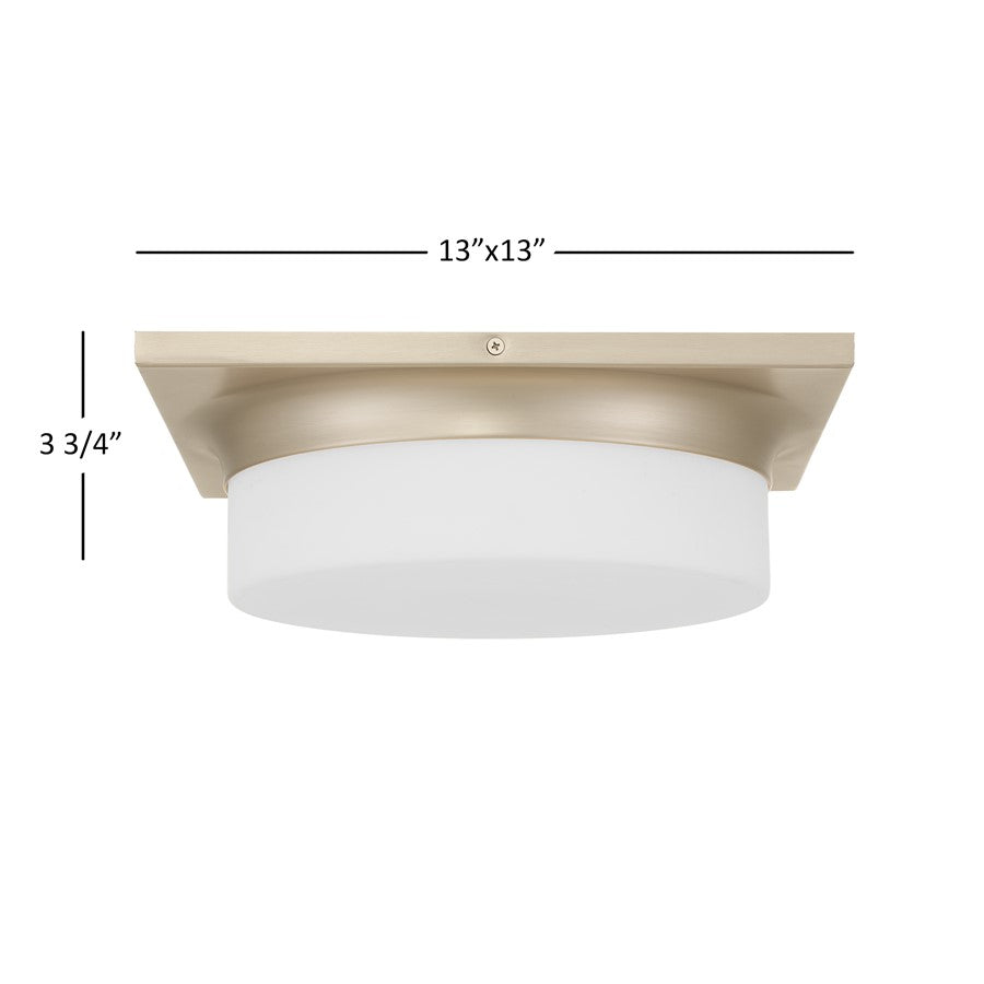 Alteck Grande 13" LED Flush Mount, Brushed, Brushed Nickel - BFM0027-5CCT-BN
